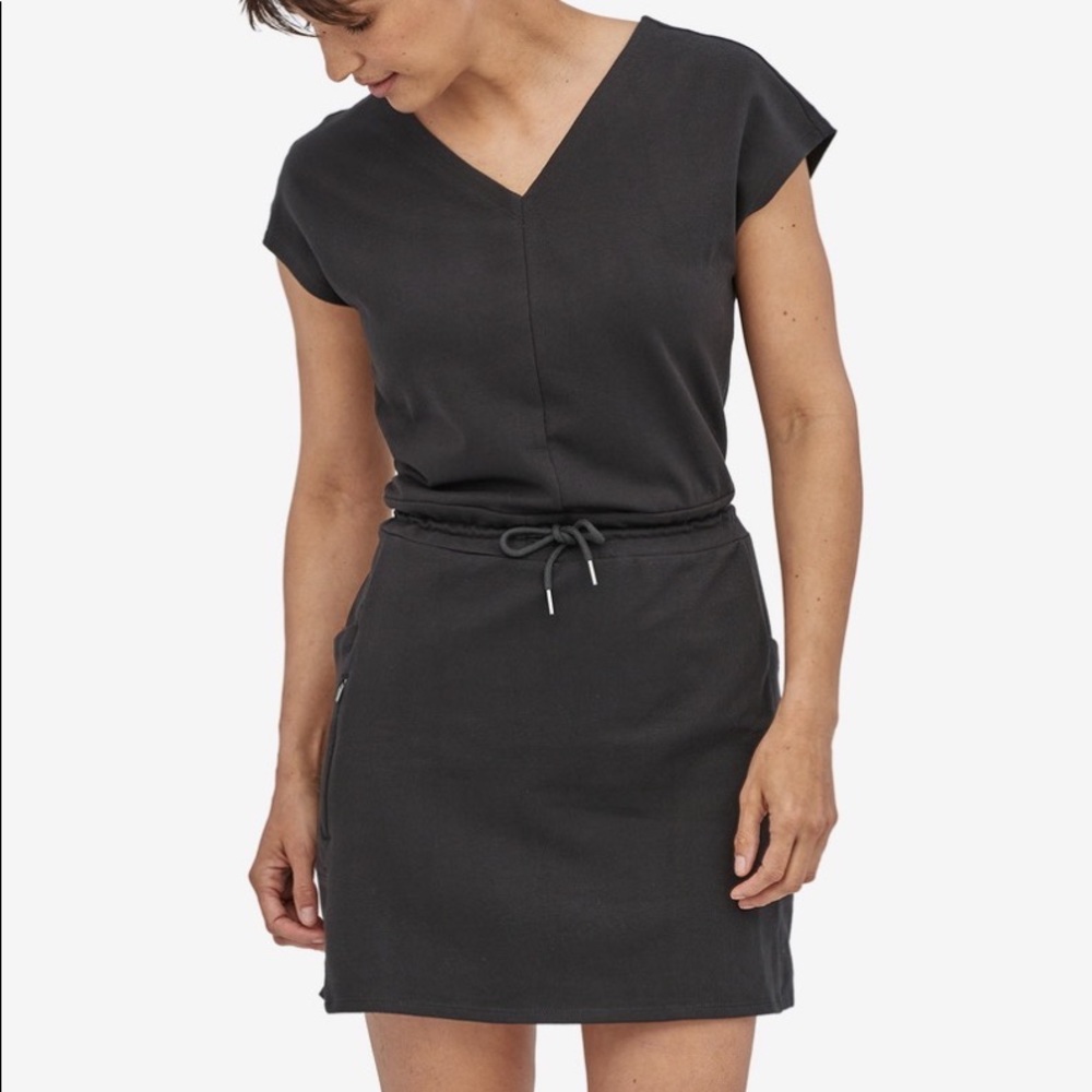 Patagonia Organic Cotton Roaming Dress Black Size Large style no 75165